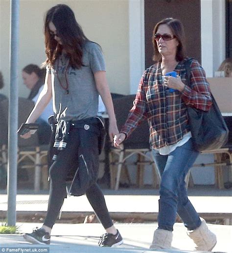 megan fox wears karma t shirt for a casual lunch with her mother daily mail online