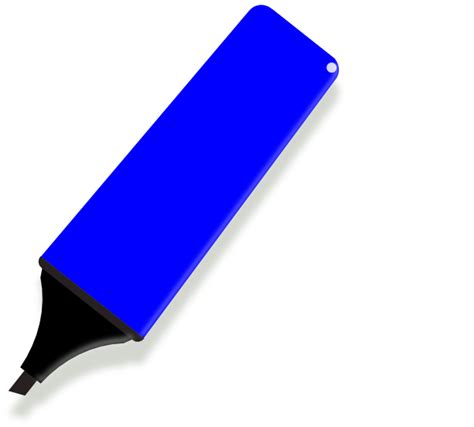 Blue Marker Clip Art At Vector Clip Art Online Royalty