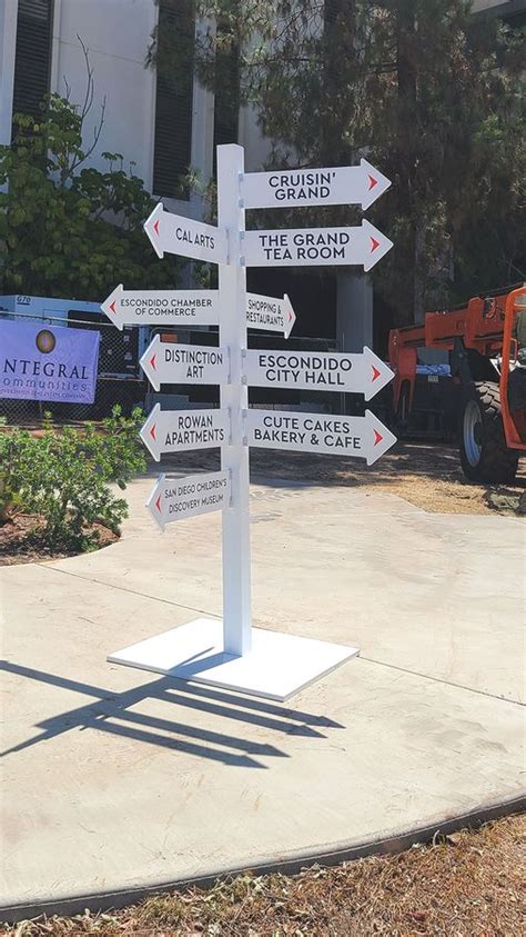 Free Standing Directional Sign With Removable Faces Front Signs