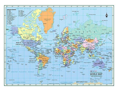 Large World Political Map World Wall Map Images