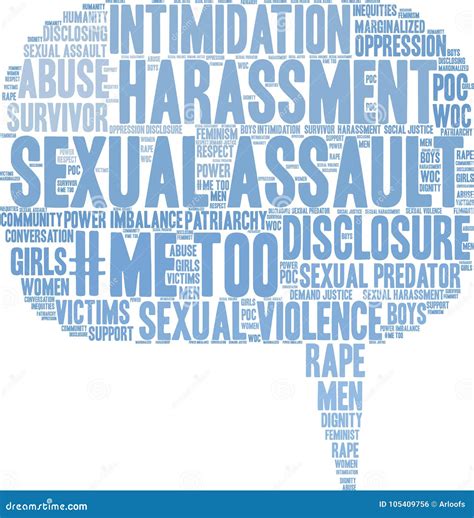 Sexual Assault Word Cloud Stock Illustration Illustration Of
