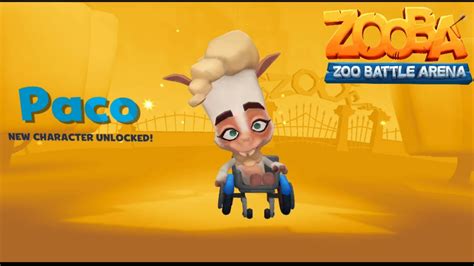 Zooba New Character Paco Unlock Upgrade And Gameplay Youtube