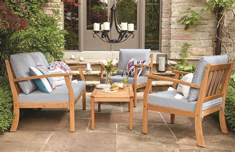 Hometrends Havana 4 Piece Wood Conversation Set Walmart Canada