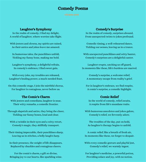 30 Comedy Poems Laughs Unleashed Vilcare