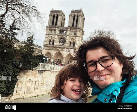 Mother And Children Traveling Paris France Stock Photo Alamy