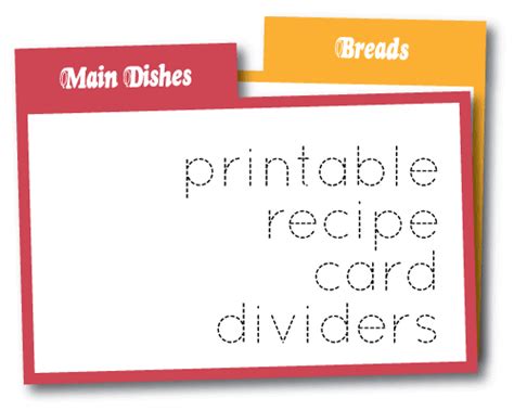 Maybe you would like to learn more about one of these? Wild Olive: print: recipe card dividers