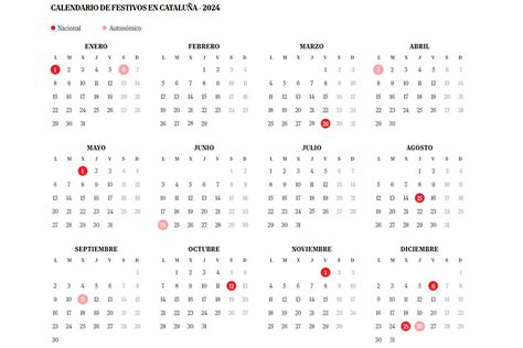 Calendario Laboral Cataluña 2024 Habrá 13 Días Festivos Aunque Uno De