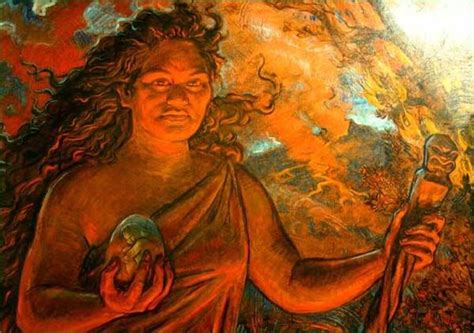 Pele Goddess Of Fire Painting By Volcano Village Artist Arthur