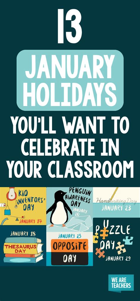 13 Fun January Holidays Youll Want To Celebrate In Your Classroom