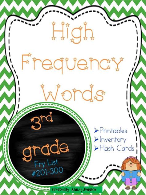 Third Grade High Frequency Words This Packet Covers The Following Words