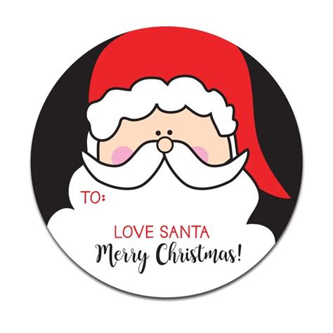 Santa Stickers Personalized Christmas T Labels Santa Etsy