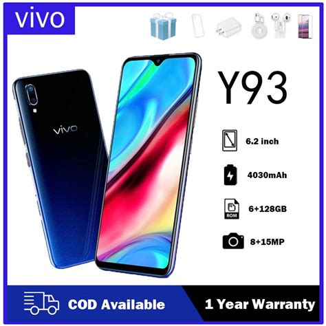 Vivo Y93 100 Original Cellphone 6gb128gb Brand New Samrtphone 62