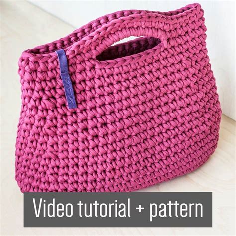 Crochet Chunky Yarn Handbag Video Tutorial And Pattern Etsy Chunky