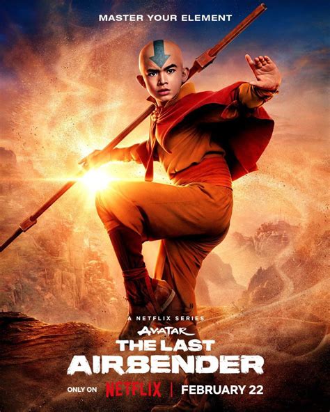 4 Poster Karakter Avatar The Last Airbender Netflix Aang