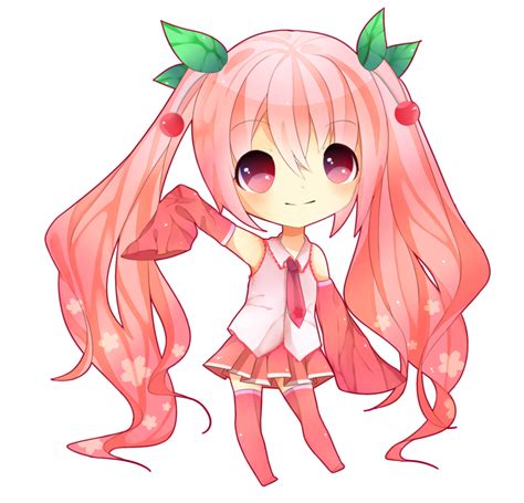 Chibi Sakura Miku Lineart Included Cute Anime Chibi Anime Chibi Chibi