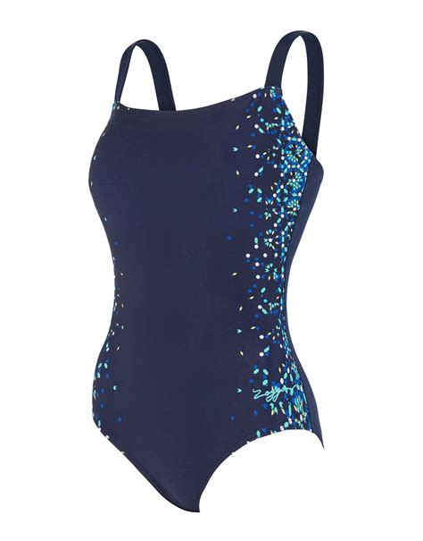 Zoggs Blue Chime Adjustable Classicback Swimsuit Navyblue Simply