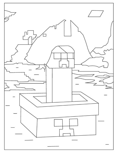 Coloring Pages Minecraft Enderman Coloring