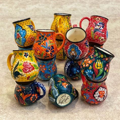 Turkish Ceramic Coffee Mug Handmade Ceramic Espresso Mug Etsy