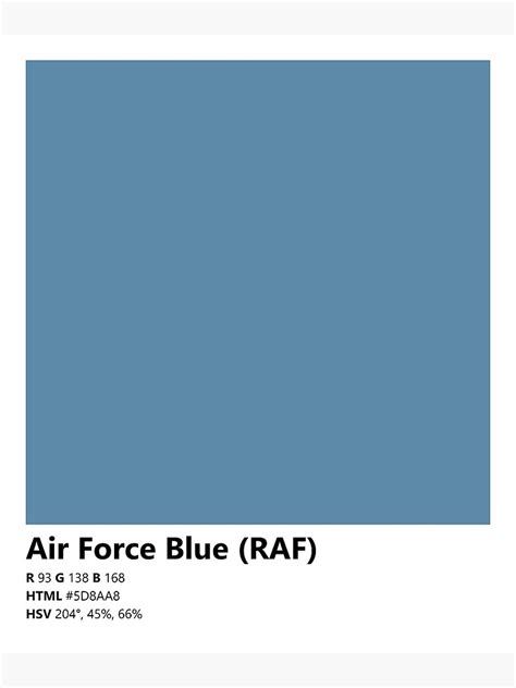 Color Swatchcard Russian Air Force Blue Photographic Print For