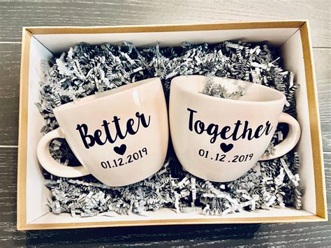 Better Together Mug Set Couples Ts Anniversary Ts Etsy