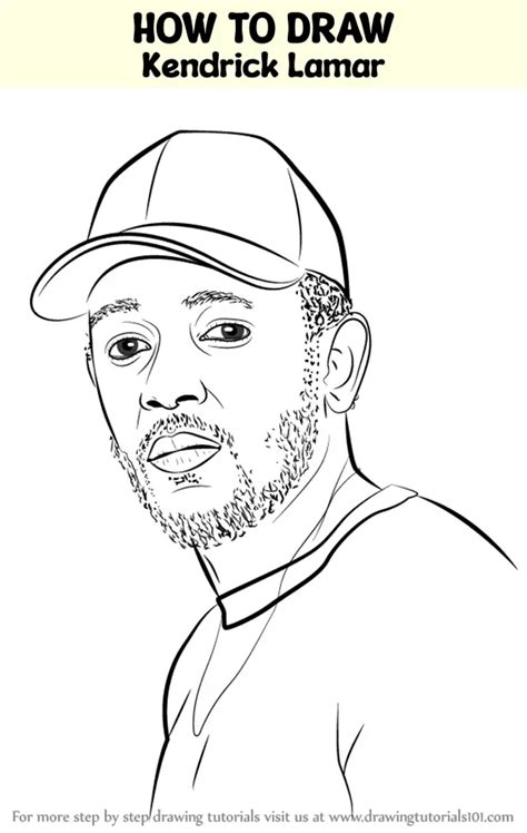 How To Draw Kendrick Lamar Rappers Step By Step