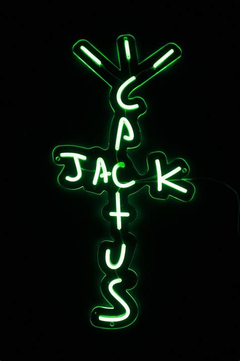 Cactus Jack Inspired By Travis Scott Led Neon Sign 75 Cm Etsy