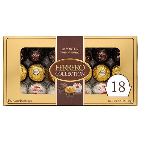 Amazon Com Ferrero Rocher Collection Fine Hazelnut Milk Chocolates