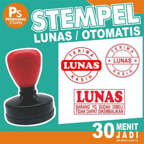 Jual Stempel Lunas Flash Otomatis Siap Pakai Shopee Indonesia