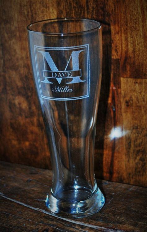 6 Etched Pilsner Beer Glasses Personalized By Memoriesmadetoronto Personalized Beer Glasses