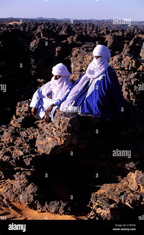 Libya Region Of The Desert The Fezzan Sahara Tuaregs In The