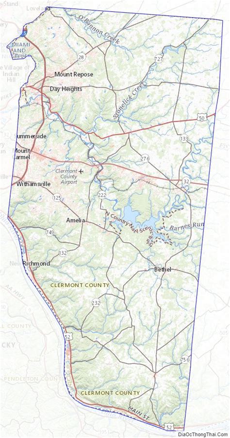 Map Of Clermont County Ohio