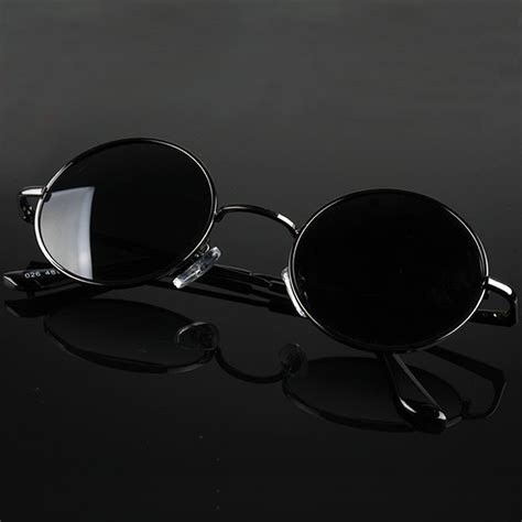 Men Brand Designer Sun Glasses Women Metal Frame Black Lens Eyewear Driving Retro Sunglasses