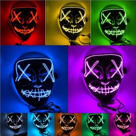 Halloween Mask Led Lamp Up Party Masks The Purge Election Year Great