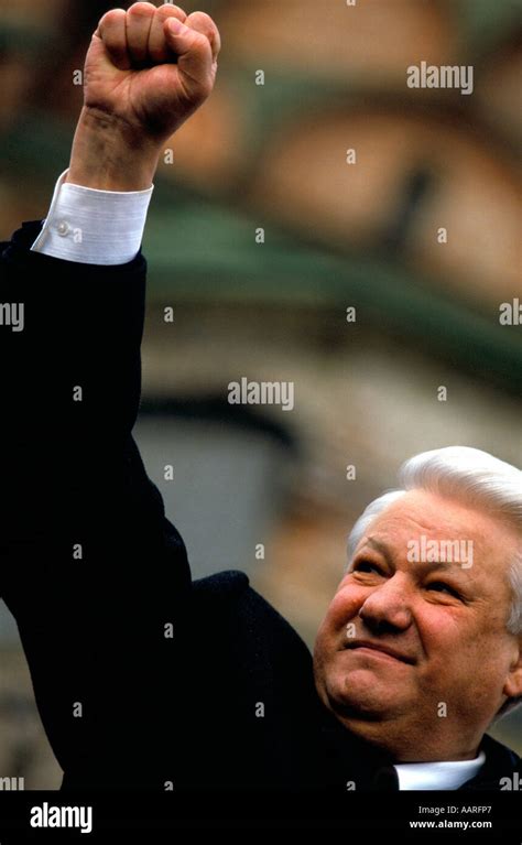 Boris Yeltsin Boris Yeltsin In Moscow 3 93 Constitutional Crisis Stock