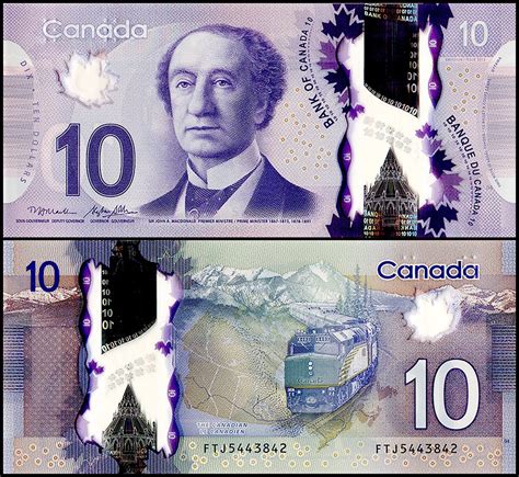 Canada 10 Dollars Banknote 2013 P 107b Unc Polymer