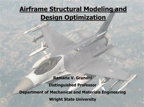 Ppt Airframe Structural Modeling And Design Optimization Powerpoint