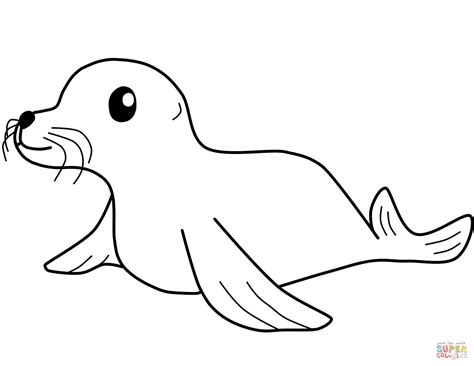 Seal Coloring Page Free Printable Coloring Pages