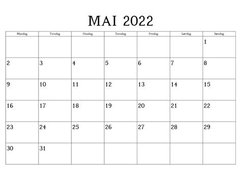 Mai 2022 Kalender Ausdrucken Druckbarer 2022 Kalender