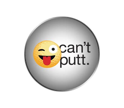 Cant Putt Emoji Ball Marker Photo Ball Marker