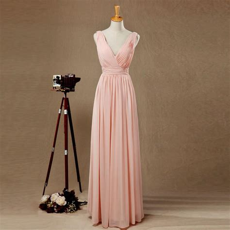 2016 Long Blush Bridesmaid Dress Blush Pink Wedding Dress Party Dress