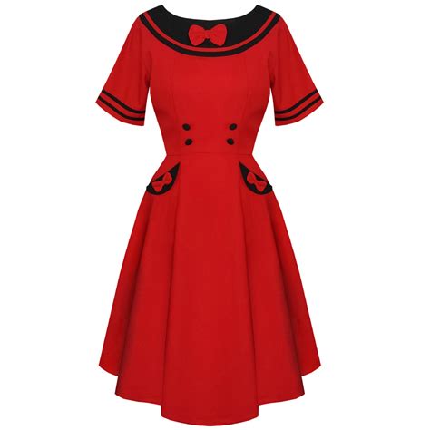 red vintage banned rockabilly dress red eliza banned dress free uk delivery