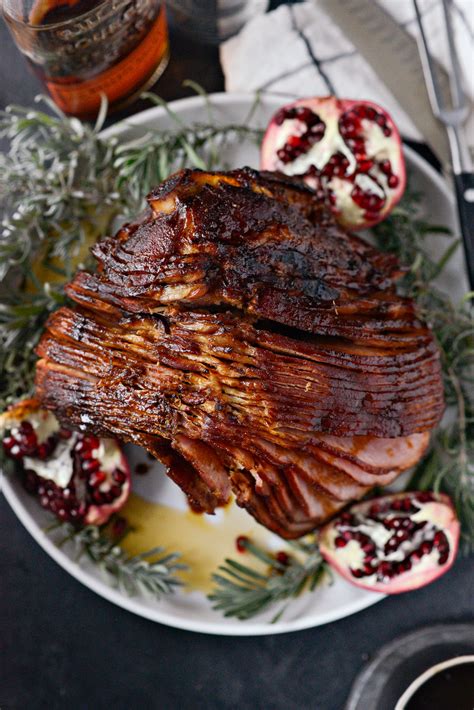 Pomegranate Bourbon Glazed Ham Simply Scratch