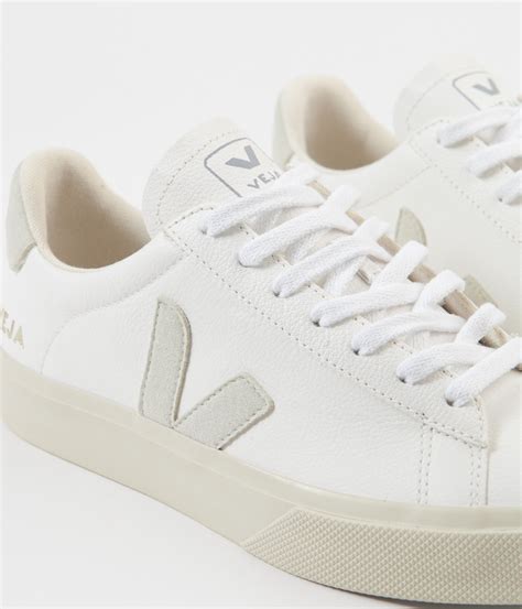 Veja Womens Campo Chromefree Leather Shoes White Natural Always