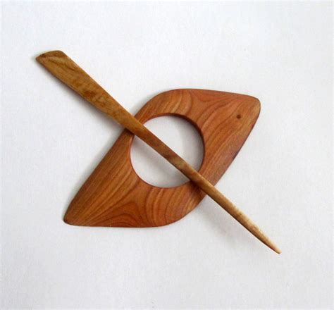 Wood Shawl Pin Wooden Scarf Pin Wooden Buckle Women T