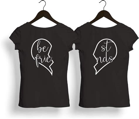 Best Friends T Shirts Für Zwei Damen T Shirt Bedruckt Beste Freundin Amazonde Bekleidung
