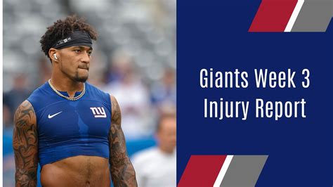 New York Giants Unveil Week 3 Injury Report Sports Illustrated New