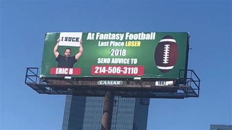 Fantasy Football Loser Punished By Public Shaming On Billboard Wkrc