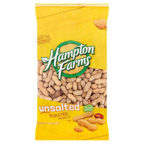 Hampton Farms Unsalted Roasted Peanuts 3 Lb