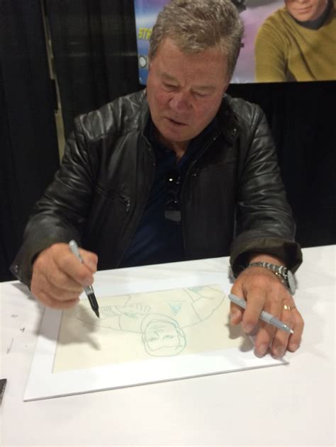 William Shatner Signing Original Art From 1972 Star Trek Animated