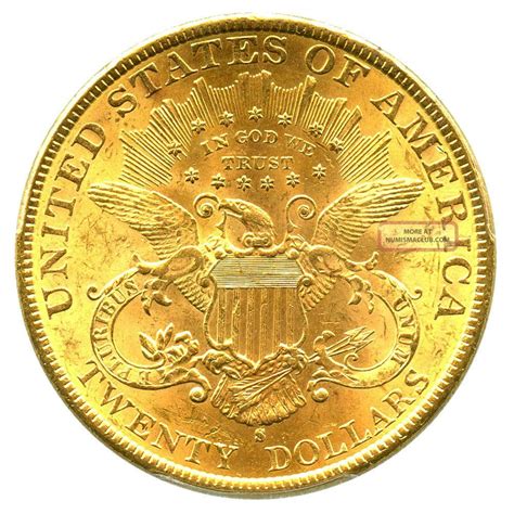 1897 S 20 Pcgs Ms63 Gold Coin Liberty Double Eagle